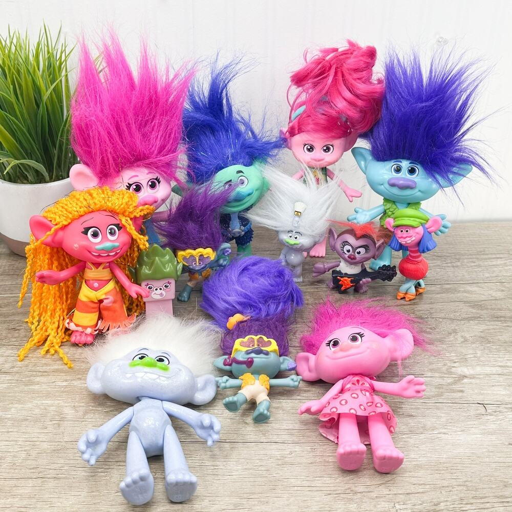 Dreamworks Trolls World Tour - Troll Lot of 14 2019 Hasbro‎ Dolls Troll Movie